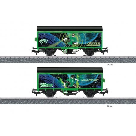 Maerklin H0 Märklin Start Up - Gedeckter Güterwagen Green Lantern 1 Maerklin H0 Märklin Start Up - Gedeckter Güterwagen Green Lantern