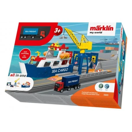 Maerklin Märklin 72223 H0 Märklin My World - Frachtschiff Und Hafenkran 1 Maerklin Märklin 72223 H0 Märklin My World - Frachtschiff Und Hafenkran
